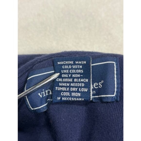 Mens M Vineyard Vines Martha's Shep Ian Rugby 1/4 Zip Red Blue Stripes Logo - Picture 8 of 8